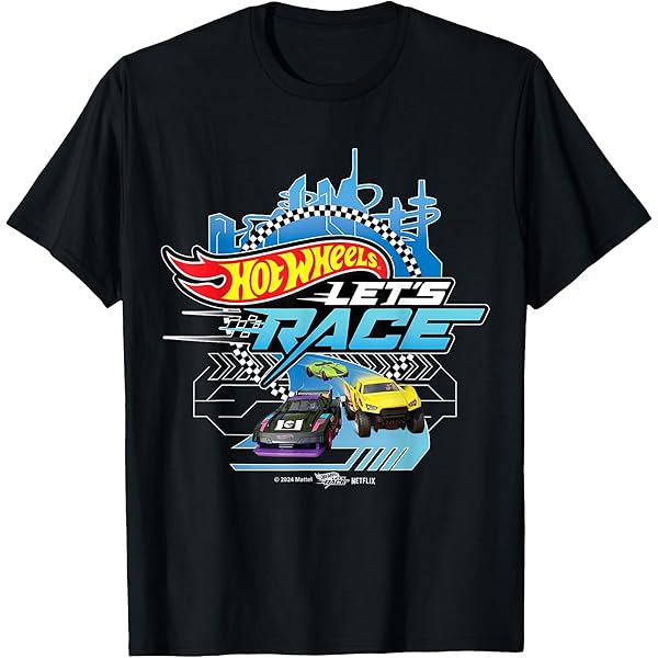 Amazon.com: Hot Wheels - Blue Geometric Race Car T-Shirt