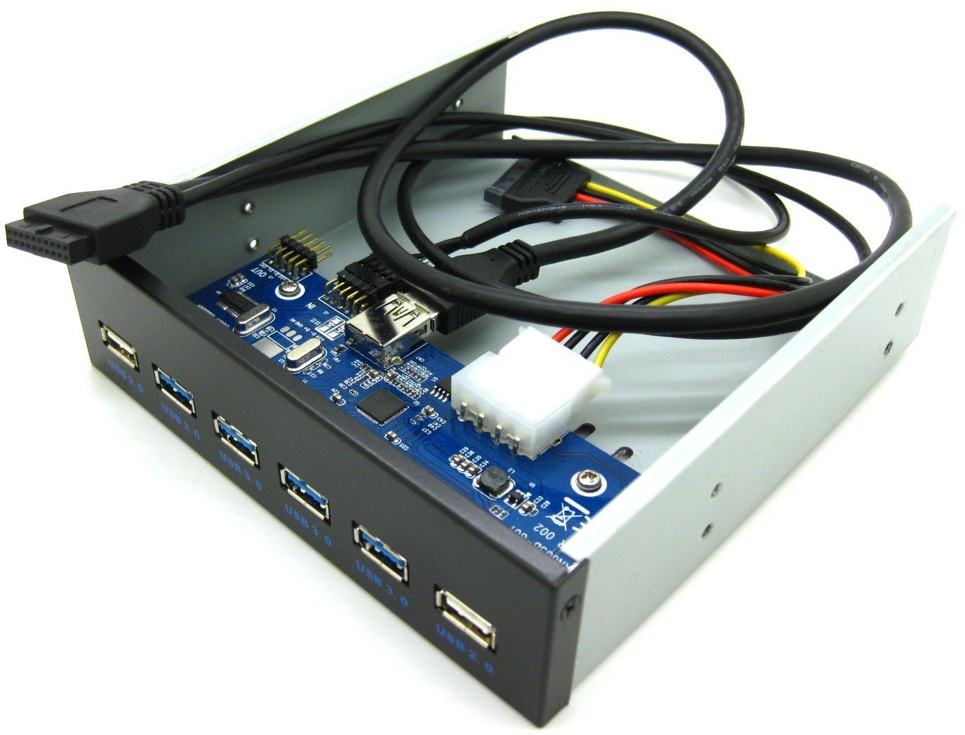 KALEA-INFORMATIQUE Front panel: 4 USB 3.0 ports and 2 USB 2.0 ports for 5.25" CD-ROM slot. USB3 Superspeed 5G