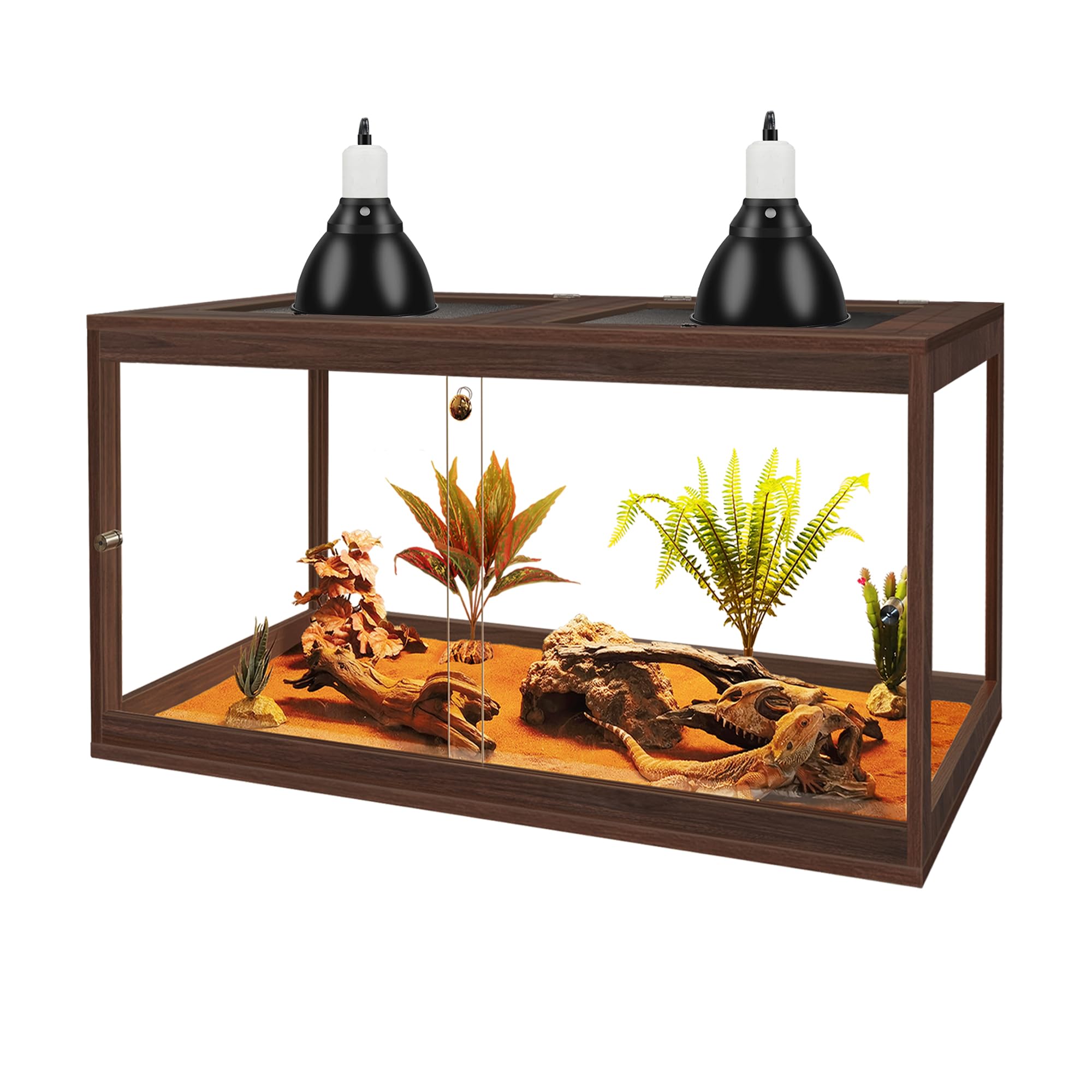 PROLEE Bearded Dragon Tank, Reptile Tank with Meatl Mesh 27
