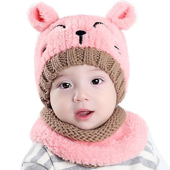Fossen Invierno 1 3 Anos Bebe Nina Nino Conjunto De Gorros Y Bufanda Gatito De Dibujos Animados Sombrero Bufanda De Felpa Cuello Redondo Accesorios Ropa Grillmanshow Co Il