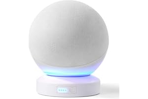 Liboer Battery Base for Echo 4th Generation Portable Battery Stand Charger Compatible with Alexa Echo 4th Gen Make it Mobile (Echo 4th Gen Not Included)(White)