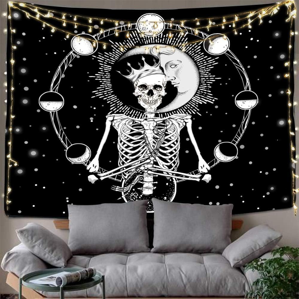 Hexagram Lion Tapestry Wall Tapestry Indian Bohemian Trippy Wall Art Small Hippie Tapestry Wall Hanging Psychedelic Outer Space Tapestry Home Decorations For Living Room Tapestries