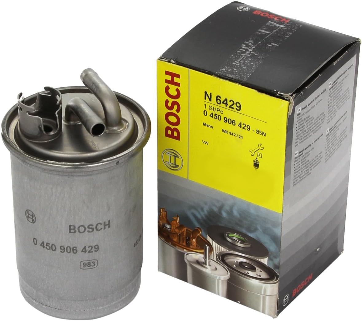 Bosch N6429 Car Diesel Filter - Separates Particles and Water from Fuel - Protects the Injection System