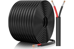 CONEPY 14 Gauge Wire, 14 AWG 2 Conductor Electrical Wire, Flexible/Oxygen-Free Tinned Copper/Stranded PVC 14/2 Cord for Automotive, Marine, LED Strips, Solar, RV, Lighting (100FT)