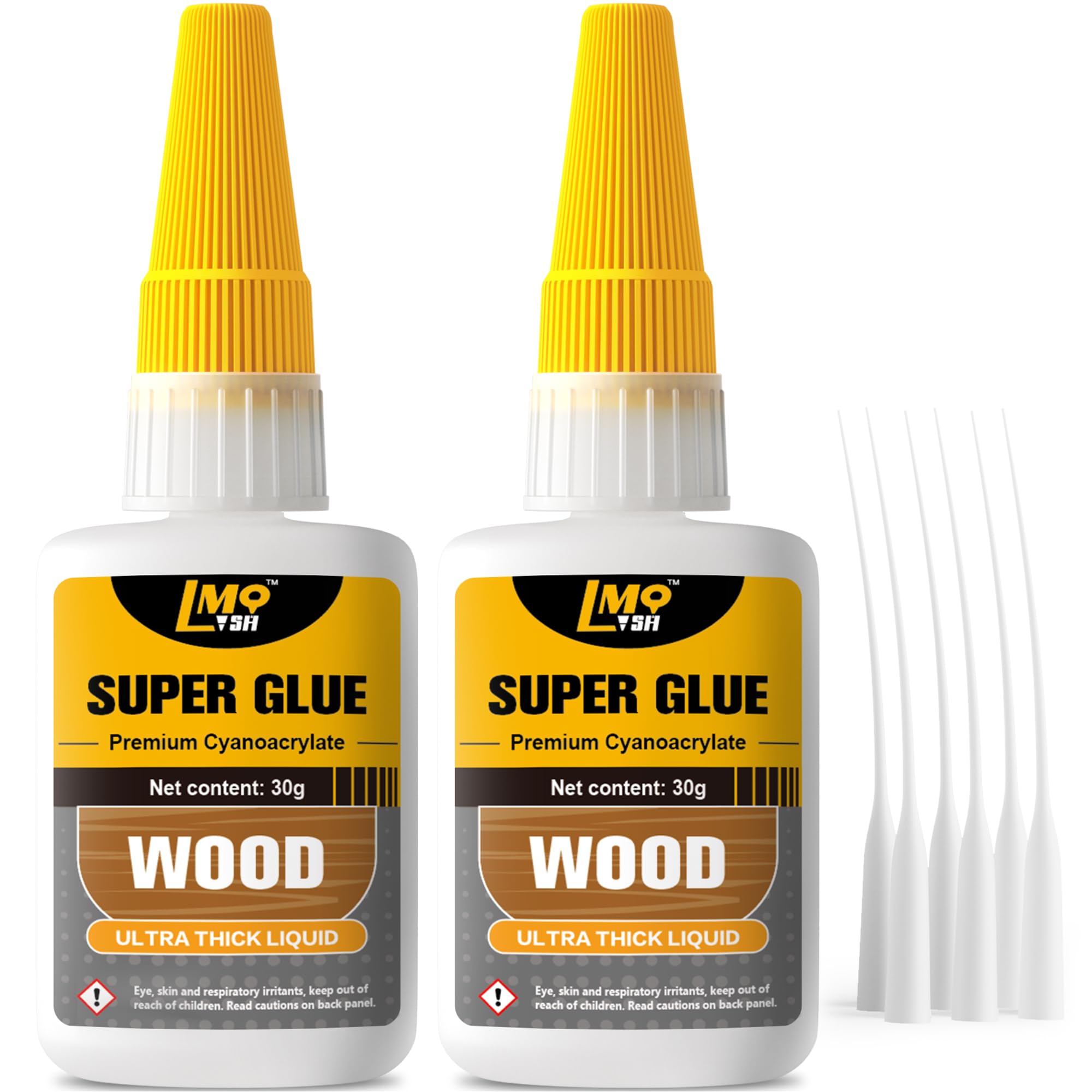 Photo 1 of Wood Super Glue Liquid, Clear Instant Cyanoacrylate Adhesive for Wood Crafts Repair Woodworking, All Purpose CA Glue for Shoe Ceramic Plastic Leather Glass Model Metal Pottery Aquarium Porcelain Stone