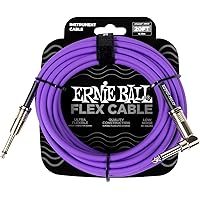 Ernie Ball Flex Instrument Cable Straight/Angle 20ft - Purple (P06466)