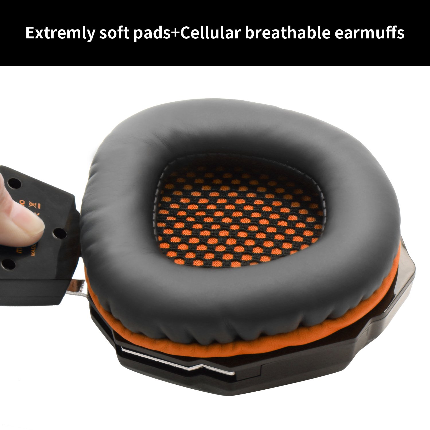 Zakitane KOTION EACH G5000 3.5mm PC Stereo Gaming Headset, Bass Headphones, Comfortable Headband with Microphone, Over-ear fit with Noise isolation, Breathing LED Light for Laptops or Computers