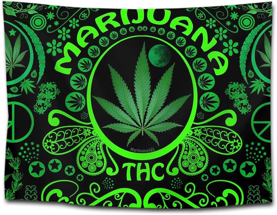 Yooce Marijuana Leaf Flags Cannabis Weed Poster Flags