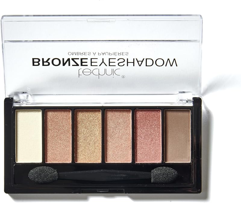 Technic Bronze Eyeshadow Palette - 6 Pigmented Shimmer Shades 7.2g