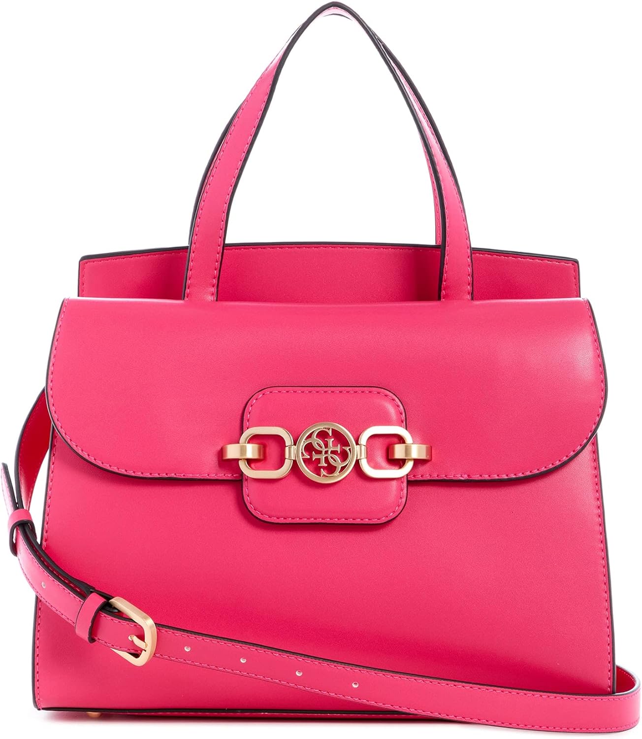 GUESS Hensely Satchel Fuchsia Amazon.co.uk Shoes & Bags