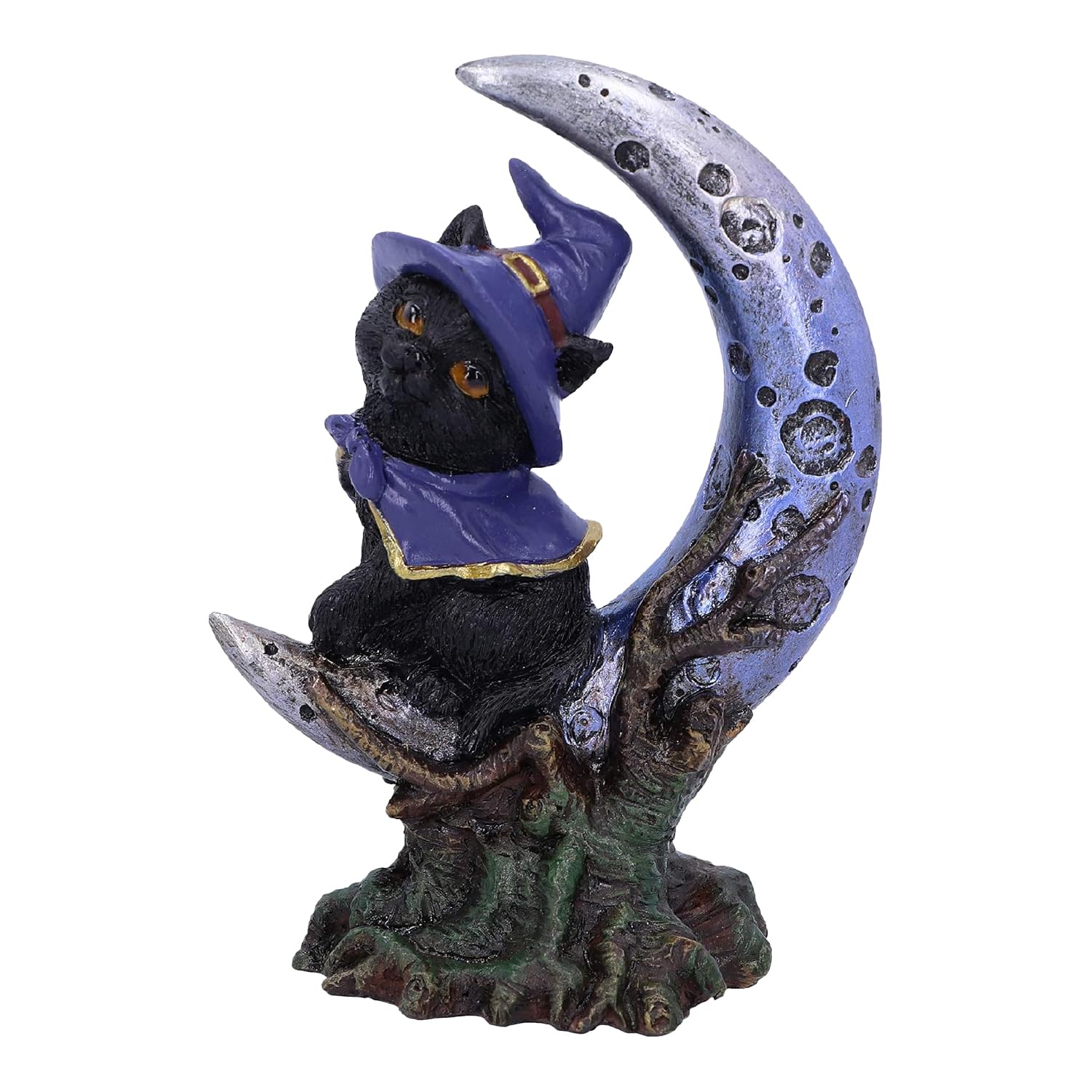 Nemesis Now Sooky Witches Familiar Black Cat and Crescent Moon Figurine 11.5cm, Resin, Witches Familiar Cat Figurine, Sooky Figurine, Witchy Gift, Cast in the Finest Resin, Lovingly Hand-Painted