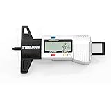 Steelman Digital Tire Tread Depth Gauge, 3 Modes - Fractional Inch, Decimal Inch, and Millimeter, Zeroable
