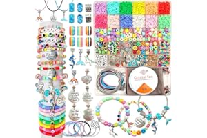 3100 Clay Beads Bracelet Making Kit, 12 Colors Flat Preppy Beads for Friendship Bracelets for DIY Bracelets Necklaces Earring