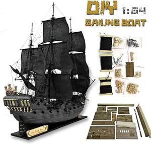 TOSUAI Kit para Montar Barco Navío 1:64 Modelo De Nave Velero ...