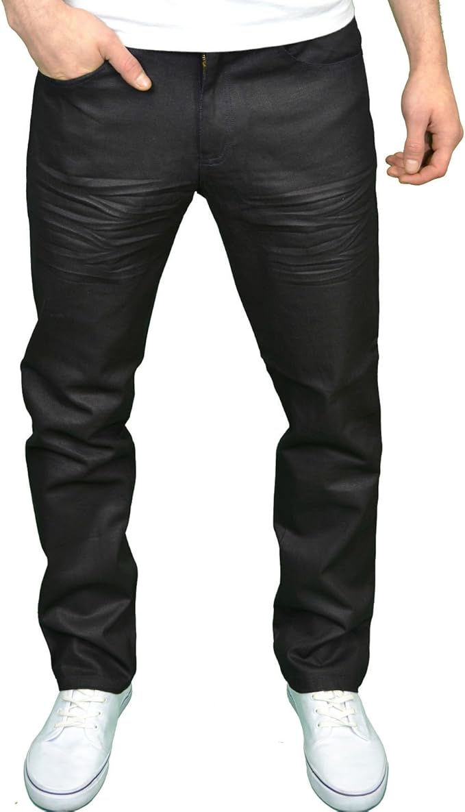 mens coated denim