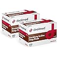 Dealmed Povidone Iodine Prep Pad 10% - Individually Sealed Packets Perfect for Wound Care and Portable First Aid Kits, 100/Box (Pack of 2)