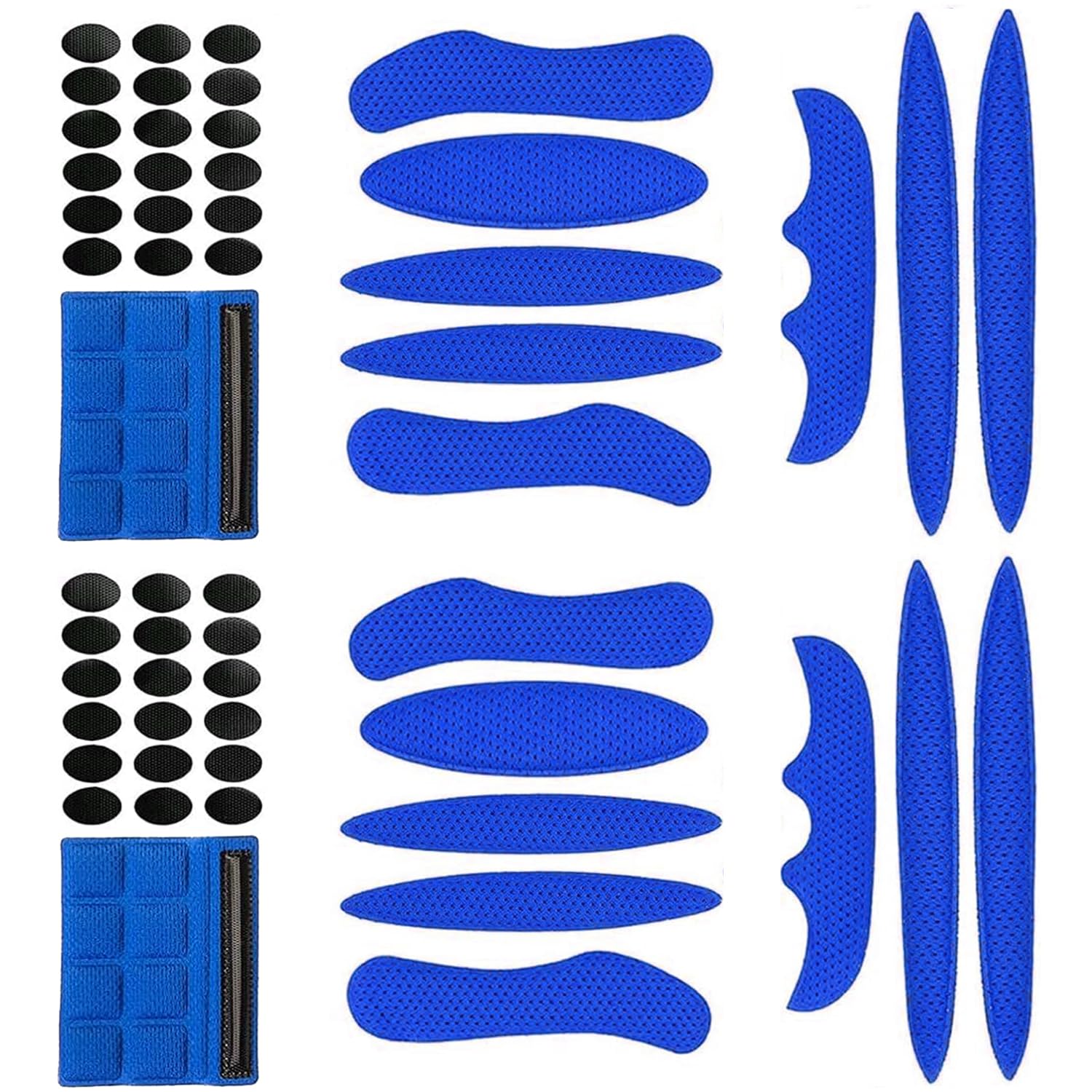 2 Set Helmet Pads Foam, Bicycle Lining Sponge, Helmet Foam Padding Kit, Bicycle Hel-met Padding, for Bike Motorcycle, Cycling, Racing (blue)