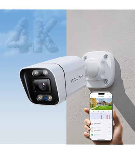 Foscam 2.0 MP 1080P屋外Wi-Fi IPカメラ Amazon.com : FOSCAM 4K 8MP Security Cameras Wireless Outdoor