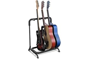 AW 3 Three Holder Guitar Stand Rack Multi Guitar Folding Stand for Band Stage Bass Electric or Acoustic Guitar
