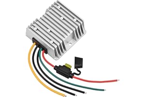 KLNUOXJ Acc Control 20A 240W DC 24V 36V 48V Step Down to 12V Buck Converter Golf Cart Volt Voltage Reducer Regulator Waterproof Transformer with Fuse