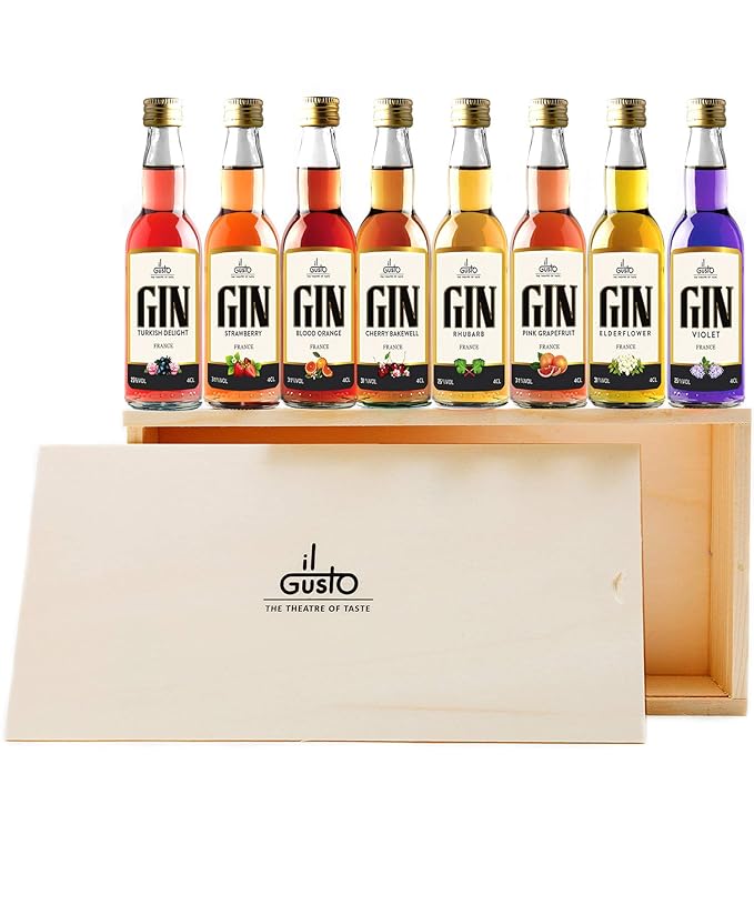 Miniature Gin Gift Set 40 ml (Pack of 8) Collection (Summer) Amazon