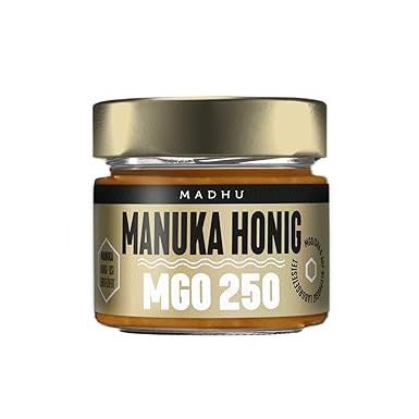 Manuka Honig 250+ MGO im hochwertigen Glas - Direkt vom Imker aus Neuseeland - zertifizierter Methylglyoxal-Gehalt (150g) - i