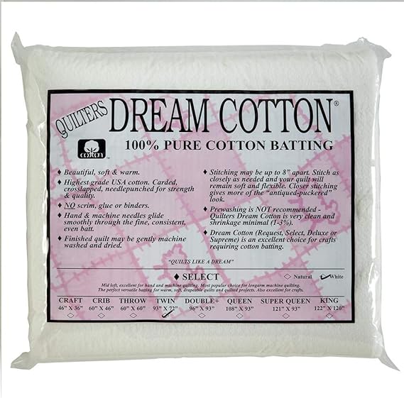 Quilters Dream Natural Cotton White Select Batting (93in x