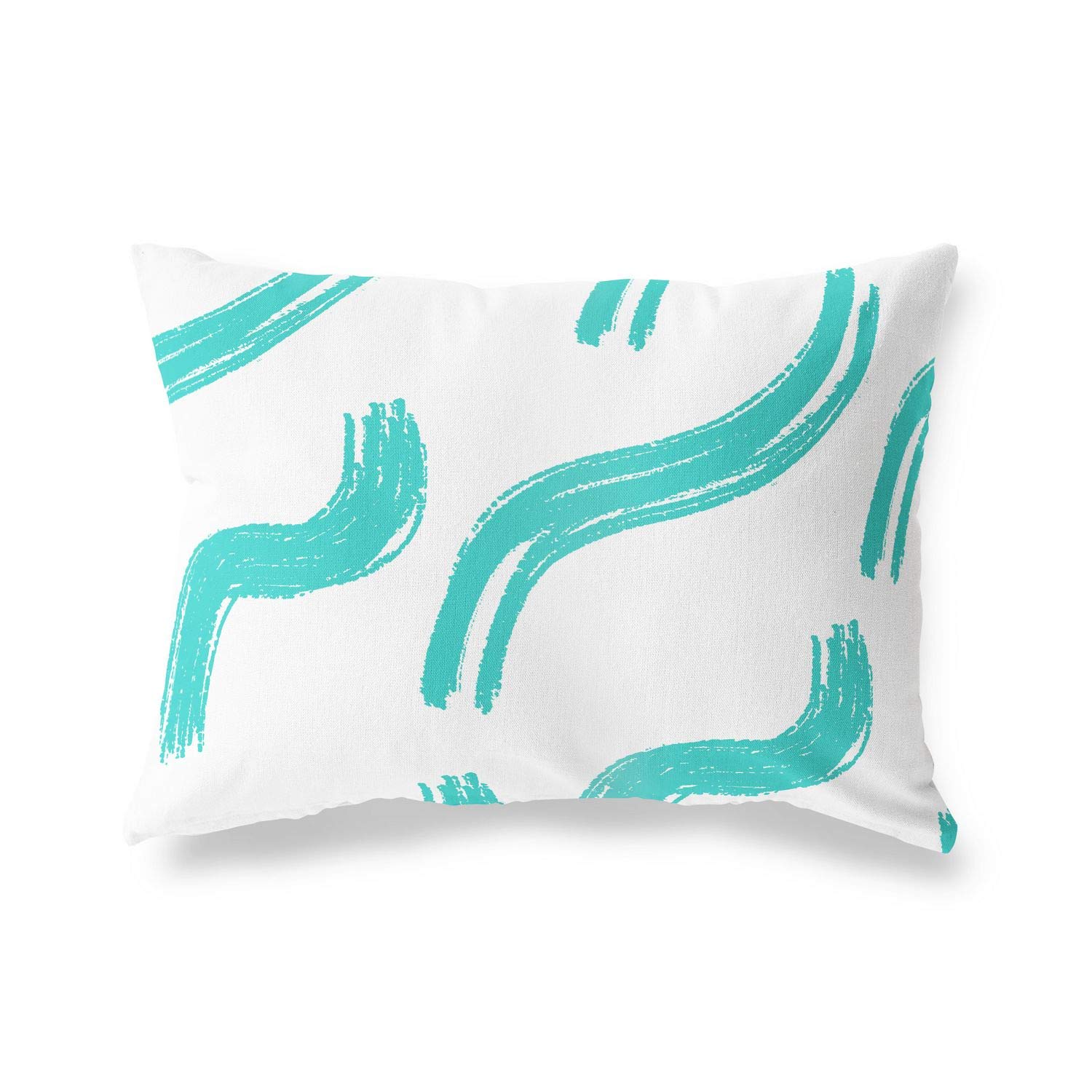BonaMaison Decorative Cushion Cover, Turquoise-White Throw Pillow Covers, Home Decorative Pillowcases for Livingroom, Sofa, Bedroom, Size: 45X60 Cm - Designed and Manufactured in Turkey