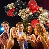 HILAVO Red Black Gold Balloons 60Pcs 12 Inch Party Decorations view 4