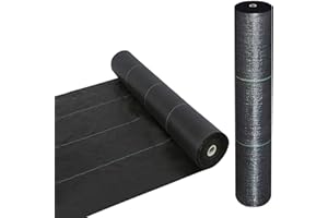 NINXANG Weed Barrier Landscape Fabric Durable Weed Block Gardening Mat Non Woven Weed Block Fabric Garden Landscaping Fabric Roll Weed Control Fabric in Rolls (3FTx100FT)