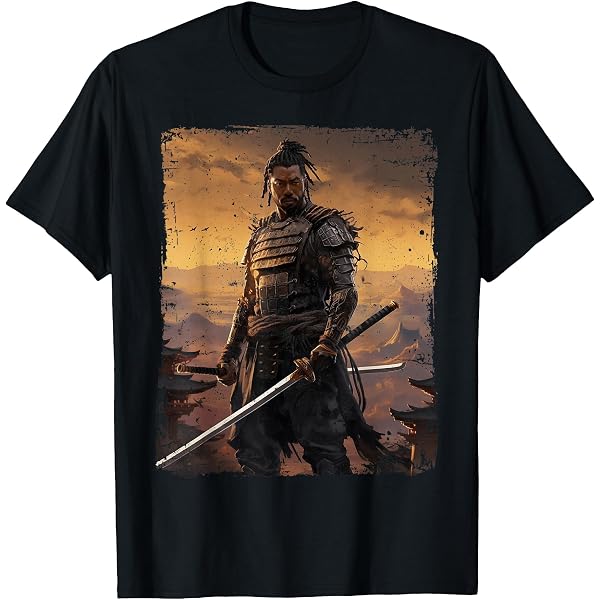 Amazon.com: Black Afro African Japanese Style Yasuke Samurai T