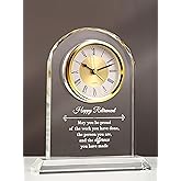 WinTaim Crystal Retirement Alarm Clock Gifts for Men Women, Happy Retirement Plaque for Coworkers, Boss, Going Away Gift for Retired Friends, Farewell Goodbye Presents for Doctors Nurses Teacher
