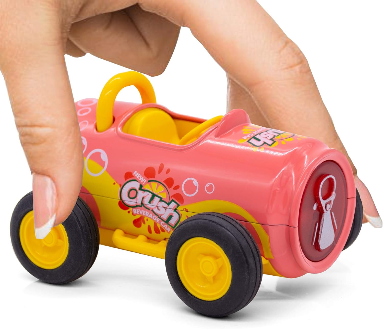 Conzy Pull Back Car Toy for Toddlers, Metal Cute Fun Toy Vehicles with Music and Lights, Christmas Birthday Gift for 2 3 4 5 6 7 8 Year Old Boys Girls (Pink)