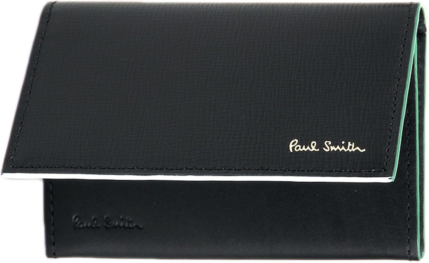Amazon ポールスミス Paul Smith 正規品 カラードエッジ 本革 名刺入れ 専用化粧箱付 レザー カードケース ブラック Paul Smith ポール スミス 名刺入れ