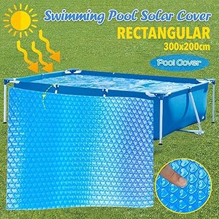 Solarabdeckplane für Frame Pool Rechteckig Solarplane Schwimmbecken Abdeckung Solarfolie Pool Solarplane Cover Schwimmen Poolheizung Poolabdeckplane Wärmeplane Verdunstungsschutz