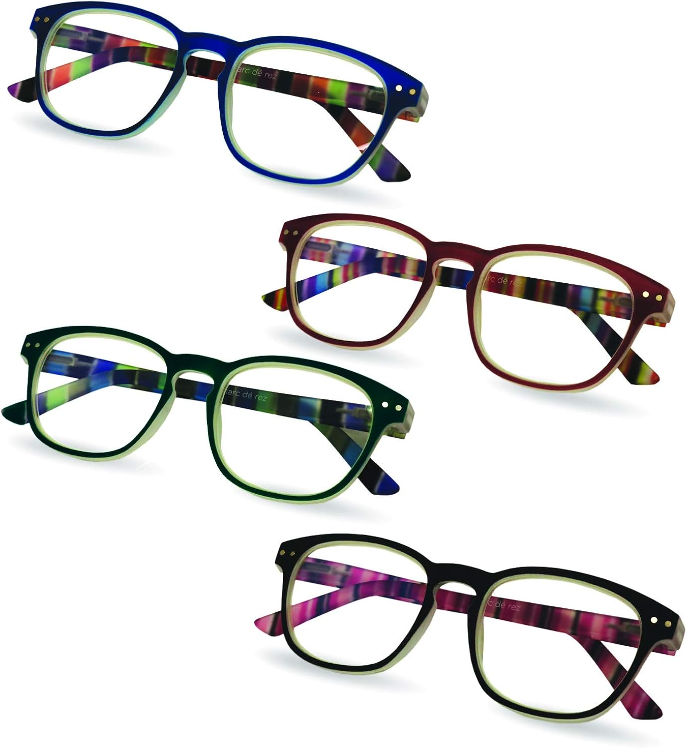 Anti Reflective Prescription Computer Glasses, 4 Pack, 1.75