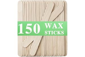 150Piece Waxing Sticks for Hair Removal - Borogo 6'' Premium Splinter-Free Wooden Wax Sticks for Waxing, Wax Stick for Body and Face Waxing