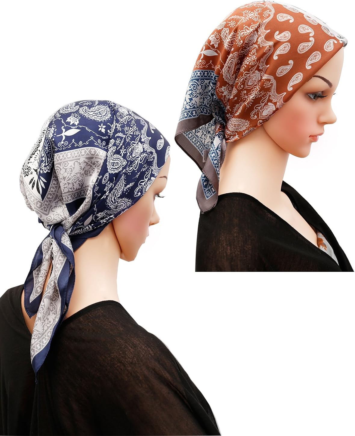 Satin Silk Head Scarf Neckerchief, Women Hair Neck BandanaThin Soft Scarfs for Spring Summer, Mom Grandma Best Friend Sister Wife Girlfriend Gift at  Men’s Clothing store