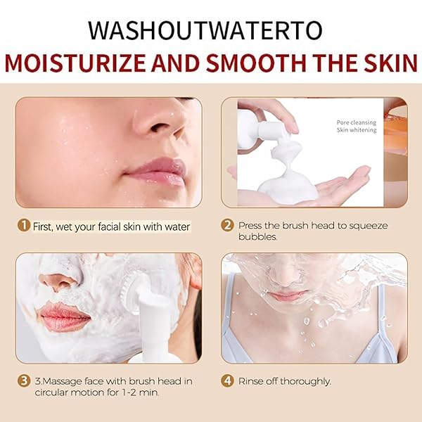 FOAMING FACE WASH WITH VITAMIN C, DEEP CLEAN AND REFRESH FOR RADIANT, HEALTHY, LOOKING SKIN, DAILY FACE WASH, SOFT BRUSH HEAD, 5.1 FL OZ