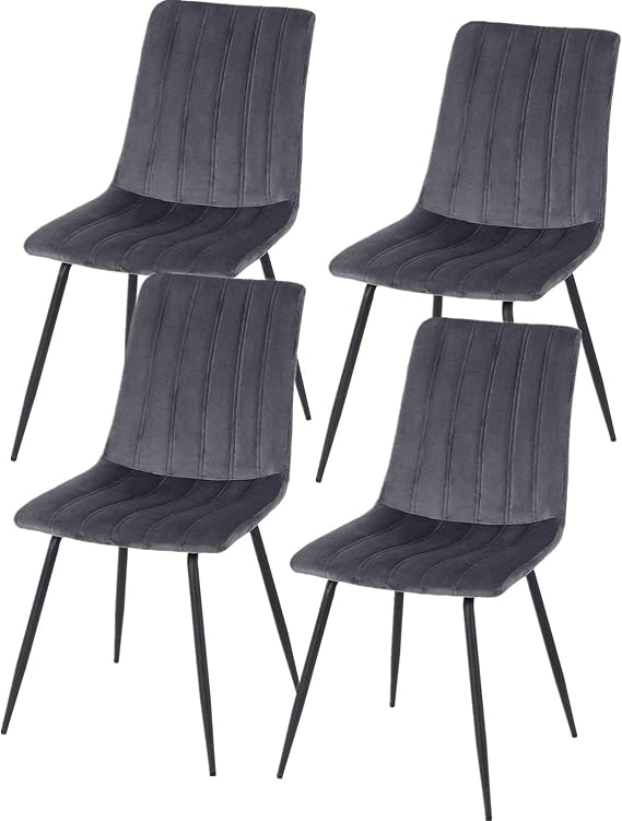 HENGMEI 4 Stücke Wohnzimmerstuhl Esszimmerstühle Bürostuhl Küchenstuhl
