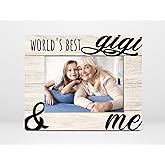 Orchroma Gigi Picture Frame, Gigi Gifts for Grandma, Gigi Mother's Day Birthday Gifts from Grandkids Granddaughter Grandson, World's Best Gigi and Me Photo Frame 5x7