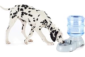 Old Tjikko Dog Water Bowl Dispenser,11L Pet Water Dispenser Station for Large Dogs and Cats,Gravity Automatic Feeder,Large Size Dog Drinking Fountain,Large, 3 Gallon, Gray (11 L Water)