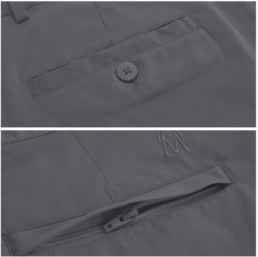 Lesmart Men's Golf Shorts Stretch Quick Dry Relaxed Fit Tech Performance Bermuda Shorts: Clothing