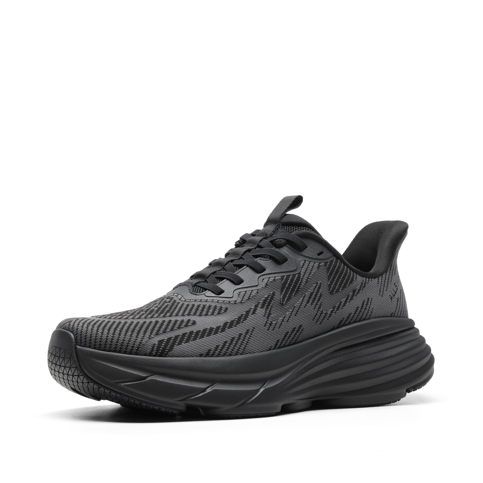 Photo 1 of ALLSWIFIT Men's Slip On Walking Shoes Hands-Free Cushion Running Tennis SwiftPlush Non-Slip Comfortable Workout Gym Athletic Fashion Sneakers,Size 8.5,Black,AMUMRS2512