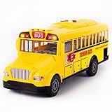 ArtCreativity Yellow School Bus Toy with Flashing