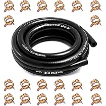 Tnisesm 1/4 Inch ID Fuel Line Hose 10 Feet + 20Pcs 2/5