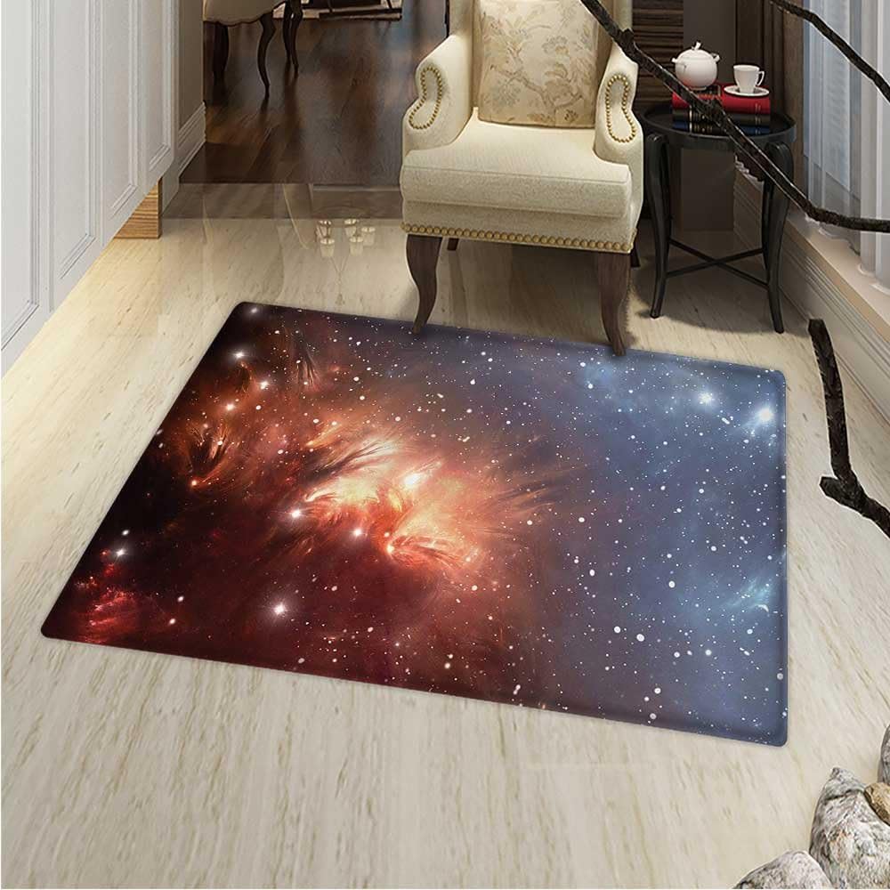 Outer Space Print Area rug Detailed Image of Nebula Cloud Gas and Dust