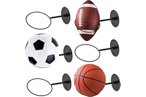 Wall Mounted Black Metal Sports Ball Storage Rack, Universal Ball Wall Display Rack, Ball Organization and Storage Holder Set