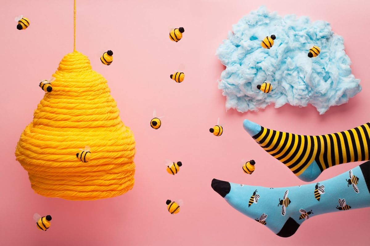 Many Mornings Mix & Match Unisex Socks - Bee Bee (EU 35-38 / UK 3-5), multicolored - Image 3
