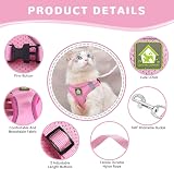 Grantop Cat Harness and Lead Set Adjustable Reflective Mesh Vest for Cats view 3